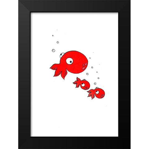 011a Black Modern Wood Framed Art Print by Steel, Emma