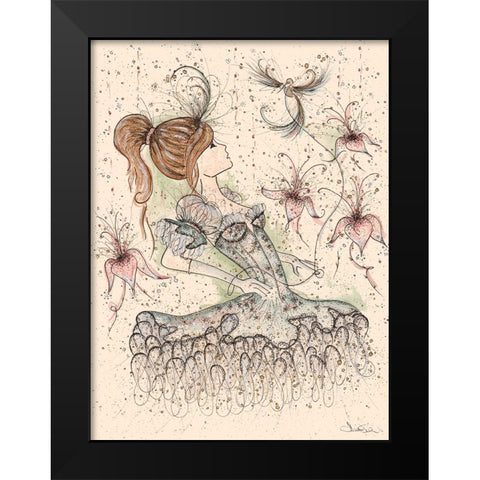 ES013 Black Modern Wood Framed Art Print by Steel, Emma