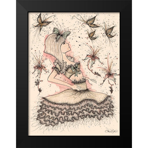 ES014 Black Modern Wood Framed Art Print by Steel, Emma