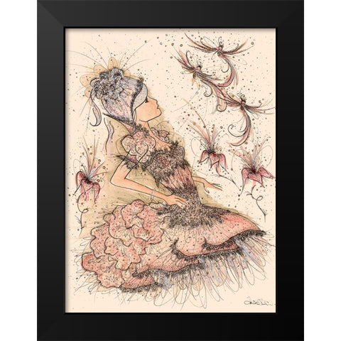 ES015 Black Modern Wood Framed Art Print by Steel, Emma