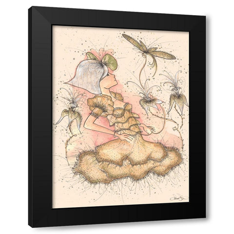 ES017 Black Modern Wood Framed Art Print by Steel, Emma