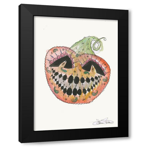 040a Black Modern Wood Framed Art Print by Steel, Emma