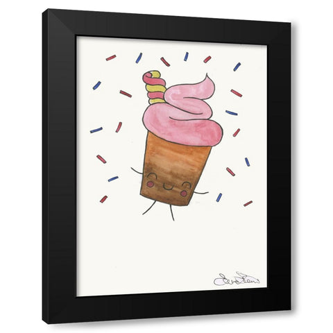 046a Black Modern Wood Framed Art Print with Double Matting by Steel, Emma