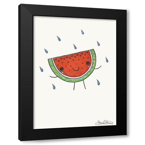 047a Black Modern Wood Framed Art Print by Steel, Emma