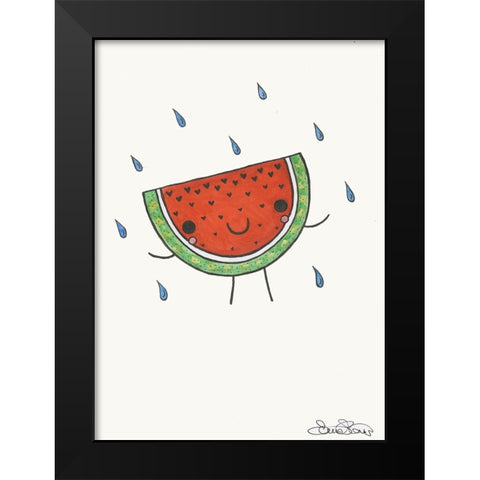 047a Black Modern Wood Framed Art Print by Steel, Emma