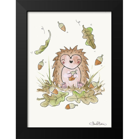 048a Black Modern Wood Framed Art Print by Steel, Emma