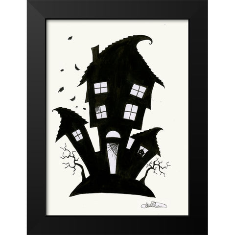 051a Black Modern Wood Framed Art Print by Steel, Emma