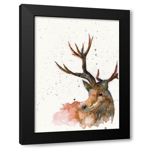 055b Black Modern Wood Framed Art Print by Steel, Emma