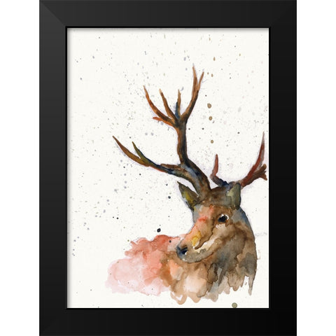 055b Black Modern Wood Framed Art Print by Steel, Emma