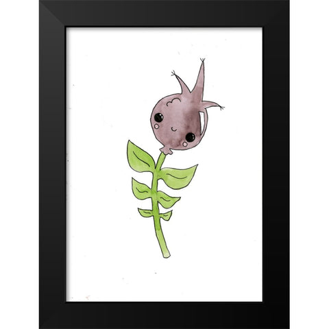 059a Black Modern Wood Framed Art Print by Steel, Emma