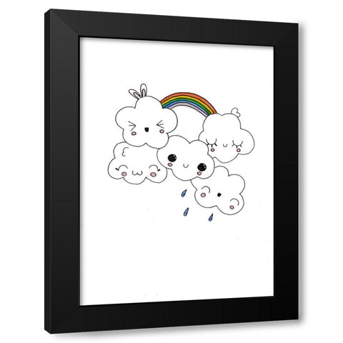 061a Black Modern Wood Framed Art Print by Steel, Emma