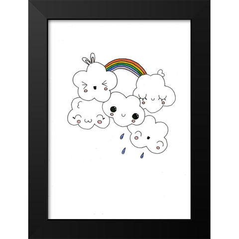 061a Black Modern Wood Framed Art Print by Steel, Emma