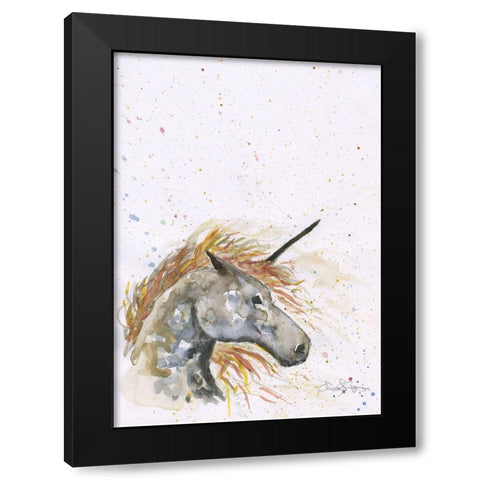 066a Black Modern Wood Framed Art Print by Steel, Emma