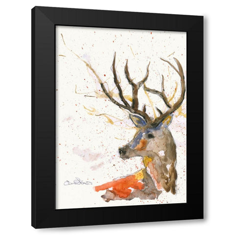 074a Black Modern Wood Framed Art Print by Steel, Emma