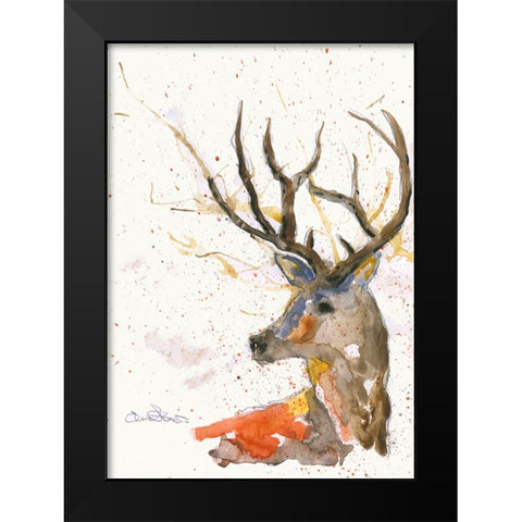 074a Black Modern Wood Framed Art Print by Steel, Emma