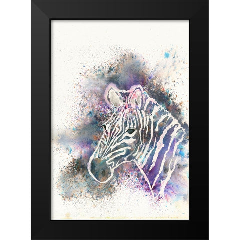 075a Black Modern Wood Framed Art Print by Steel, Emma