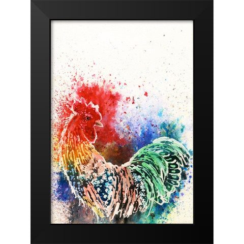 081a Black Modern Wood Framed Art Print by Steel, Emma