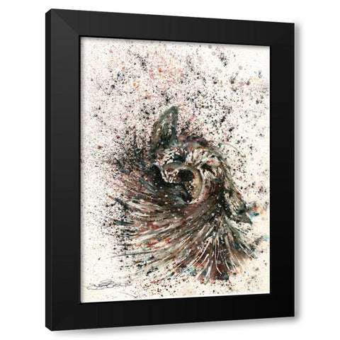 090a Black Modern Wood Framed Art Print by Steel, Emma