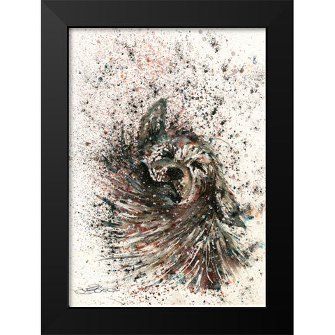 090a Black Modern Wood Framed Art Print by Steel, Emma