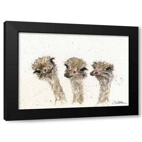 092a Black Modern Wood Framed Art Print with Double Matting by Steel, Emma
