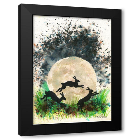 095a Black Modern Wood Framed Art Print with Double Matting by Steel, Emma