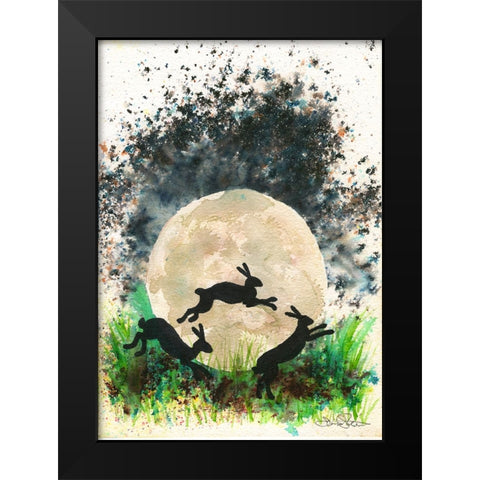 095a Black Modern Wood Framed Art Print by Steel, Emma