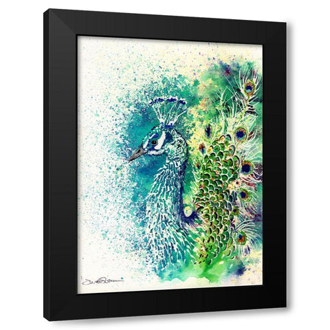 100a Black Modern Wood Framed Art Print by Steel, Emma