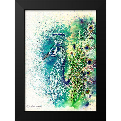 100a Black Modern Wood Framed Art Print by Steel, Emma