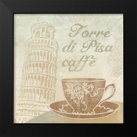 Caffe Pisa Black Modern Wood Framed Art Print by Clark, Erin