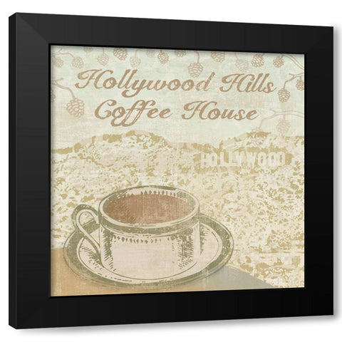 Hollywood Coffee House Black Modern Wood Framed Art Print by Clark, Erin