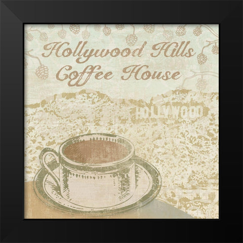 Hollywood Coffee House Black Modern Wood Framed Art Print by Clark, Erin