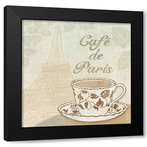 Cafe de Paris Black Modern Wood Framed Art Print by Clark, Erin