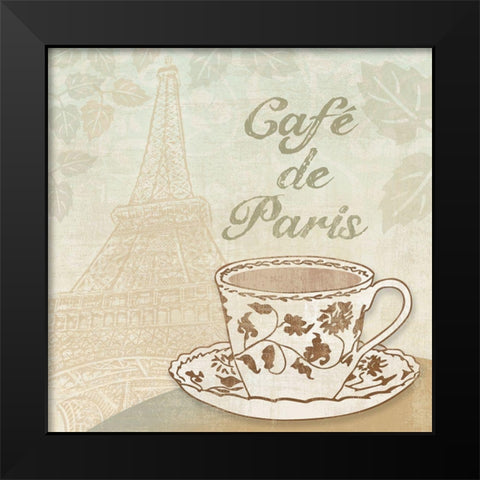 Cafe de Paris Black Modern Wood Framed Art Print by Clark, Erin
