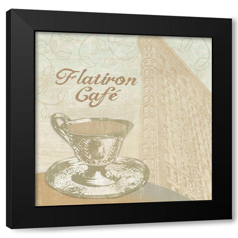 Flatiron Cafe Black Modern Wood Framed Art Print by Clark, Erin