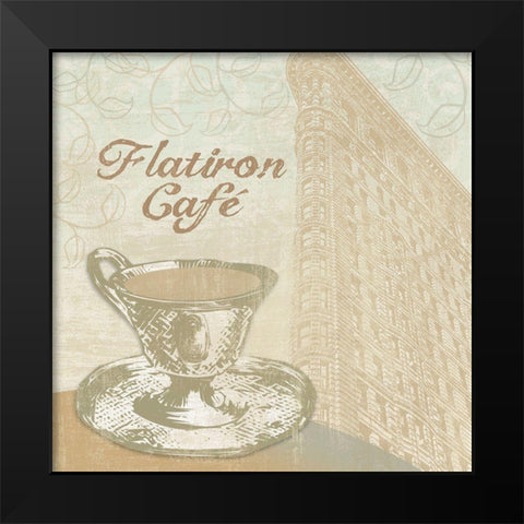 Flatiron Cafe Black Modern Wood Framed Art Print by Clark, Erin