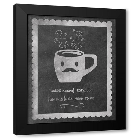 Face Coffee Black Modern Wood Framed Art Print with Double Matting by Clark, Erin