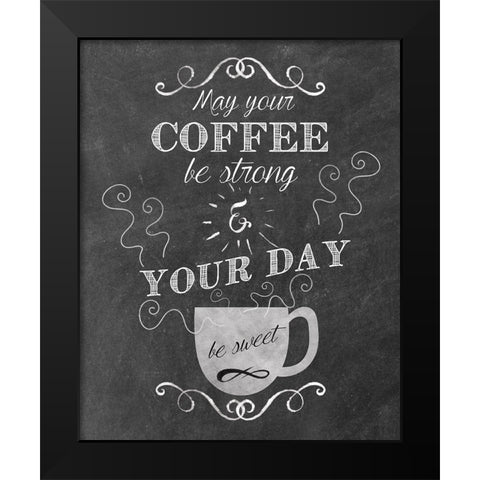 Sweet Coffee Black Modern Wood Framed Art Print by Clark, Erin