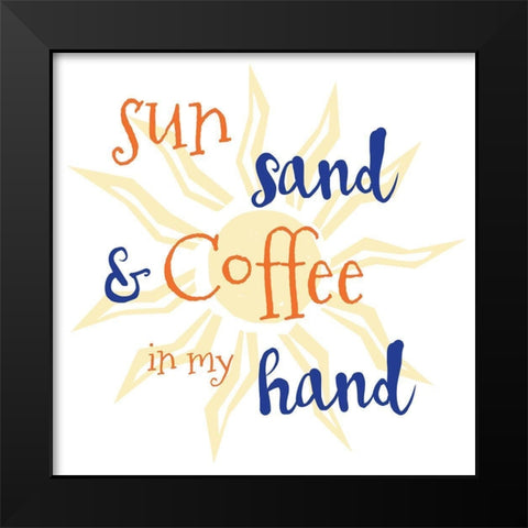 Sun Sand Black Modern Wood Framed Art Print by Clark, Erin