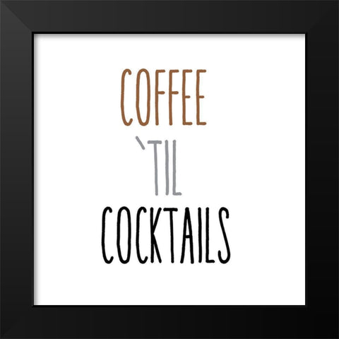 Coffee Black Modern Wood Framed Art Print by Clark, Erin