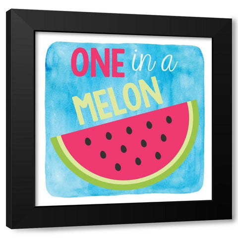 Melon Black Modern Wood Framed Art Print by Clark, Erin