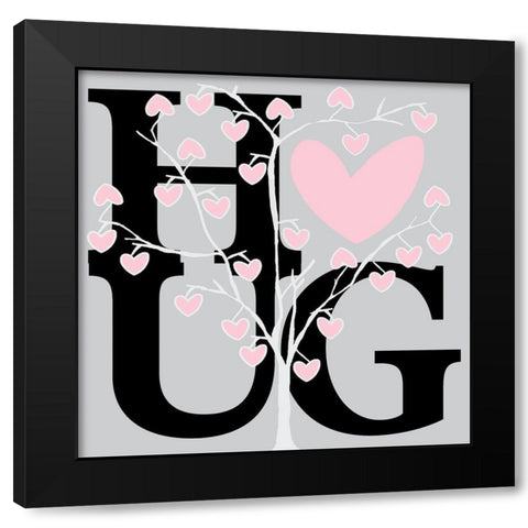Hug (Summer)  Black Modern Wood Framed Art Print with Double Matting by Clark, Erin