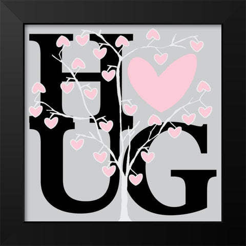 Hug (Summer)  Black Modern Wood Framed Art Print by Clark, Erin