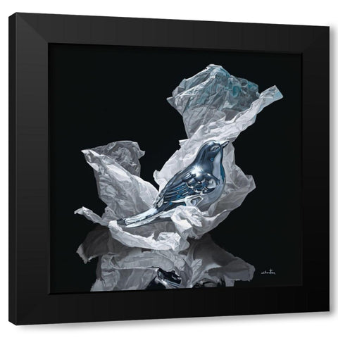 Early Bird Black Modern Wood Framed Art Print with Double Matting by Chartier, Francois