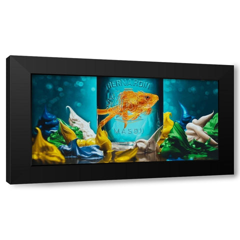 Home Sweet Home Black Modern Wood Framed Art Print with Double Matting by Chartier, Francois