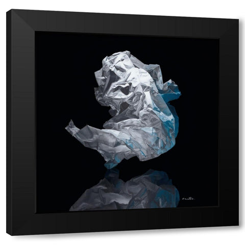 Iceberg IV Black Modern Wood Framed Art Print with Double Matting by Chartier, Francois