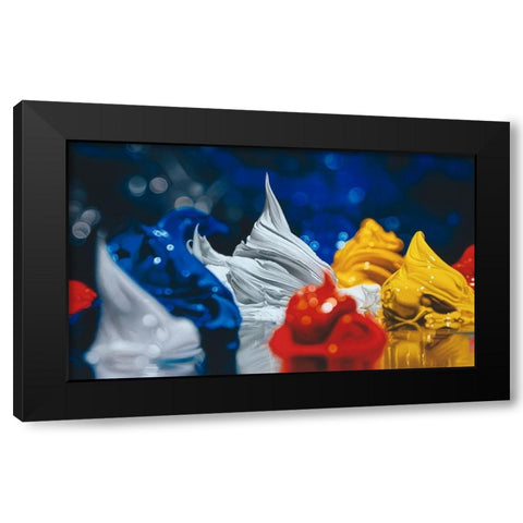 Primary Color Black Modern Wood Framed Art Print by Chartier, Francois