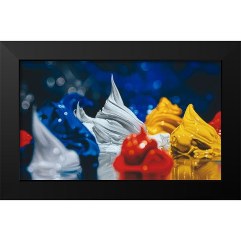 Primary Color Black Modern Wood Framed Art Print by Chartier, Francois