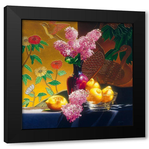 Yng Yang Black Modern Wood Framed Art Print by Chartier, Francois