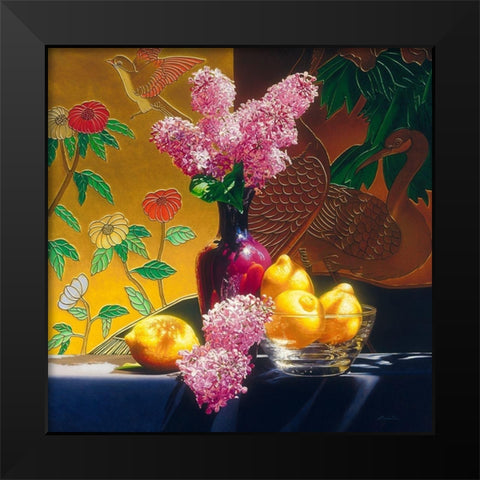 Yng Yang Black Modern Wood Framed Art Print by Chartier, Francois