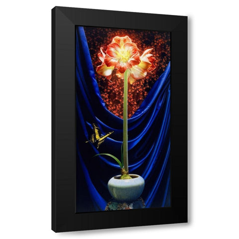 Mme Butterfly Black Modern Wood Framed Art Print by Chartier, Francois
